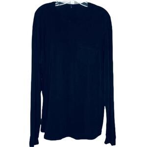 Lululemon Women's Shirt Top M Athletic Back In Action‎ Long Sleeve Black NWOT